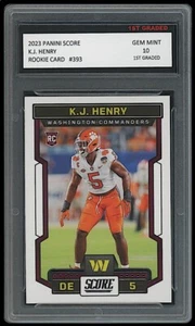 KJ HENRY 2023 PANINI SCORE 1ST GRADED 10 ROOKIE CARD RC WASHINGTON COMMANDERS - Bild 1 von 1