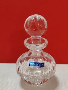 Vintage Marquis Waterford Crystal Glass Perfume Bottle 5 Inches Poland - Picture 1 of 11