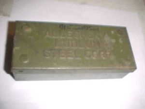 Allegheny Ludlum Stahl kleiner Werkzeugkoffer Armeegrün 5,75x2,5x1,5H für 1/4" Steckschlüssel - Bild 1 von 2