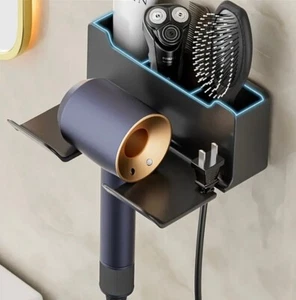 1pc Hair Dryer Holder Wall Mounted, Self Adhesive Blow Dryer Holder Rack - Picture 1 of 8
