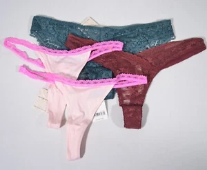 NEW FREE PEOPLE THONGS/ UNDIES, 4 PC, SMALL - Picture 1 of 15