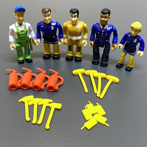 5PCS Fireman Sam Figures Penny Charlie Malcolm Mike Joint Action Figure Kid Toy Cover