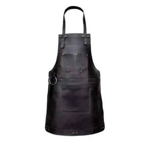 Leather Straps Apron Easy-Fastening No Tie Chef Bartender Aprons - Picture 1 of 2