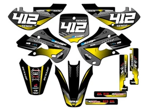 2000-2009 DRZ 110 SURGE Black Senge kit de gráficos compatible con Suzuki - Imagen 1 de 10