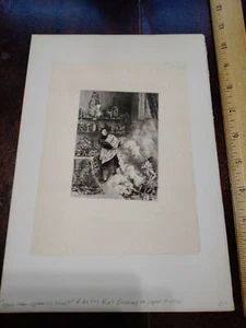 Vintage Ricardo de los Rios Etching on Fapon Tissue - Picture 1 of 3