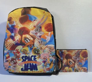 Mochila Space Jam Un Nuevo Legado con Bolsa de Lápiz Bugs Conejo Baloncesto - Imagen 1 de 5