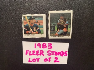 Detroit Tigers 1983 FLEER STAMP LOT OF 2 MNH LANCE PARRISH /JOHN WOCKENFUSS - Picture 1 of 1