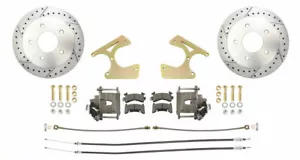 Fits 1963-87 C10 Truck Rear 5 Lug Drilled/Slotted Disc Brake Kit DBK1012TRK-5LX - Picture 1 of 7