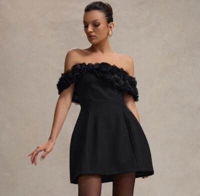 Club London Dress - Black/ off the shoulder/ new without tags - WORTH £95!  - Image 1 of 4