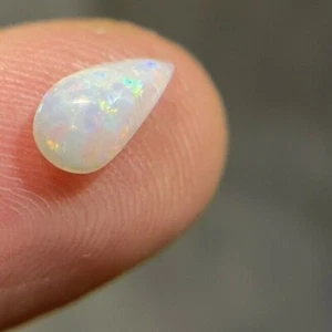 Astounding Tear PENDANT RING STONE Australian Coober Pedy Solid Opal 0.68Cts - Picture 1 of 5