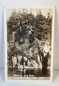 RPPC Devil's Ice Box Taylor Falls Minnesota 1948 cartolina fotografica reale pubblicata vintage - Foto 1 di 8