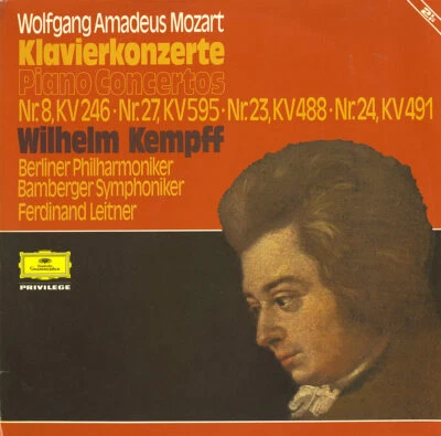 2LP MOZART Piano Concertos K.246, 595, 488, 491 KEMPFF LEITNER DGG 2726024 NM - Image 1 of 3