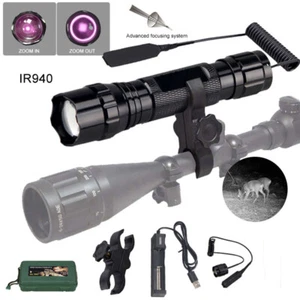 Linterna LED de caza con antorcha de luz de visión nocturna IR 850 nm/940 nm con zoom - Imagen 1 de 23