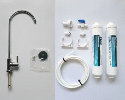 UNDERSINK DRINKING WATER TAP FILTER KIT SYTSEM INCLUDING FAUCET AND ACCESSORIES - Image 1 of 4