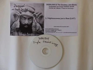 CDr single Promo DERAJAH & The Donkey Jaw Bone Righteousness just a flow - Imagen 1 de 1