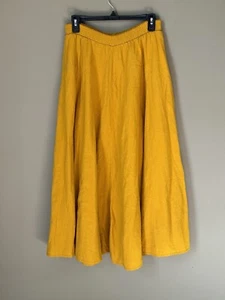 CMC CLICK by Color Me Cotton Skirt S Gold Yellow USA Flared A-Line Boho Retro - Picture 1 of 9