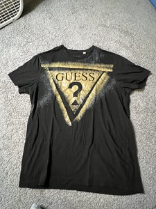 T-Shirt Sz Medium Black with Gold Logo 