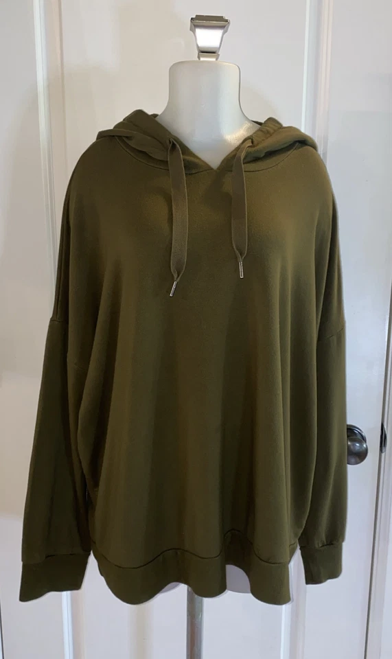 Universal Standard Amy Pullover Green Soft Knit Hoodie Womens- Size  L (22-24) - Image 1 of 4