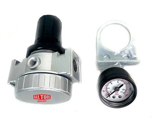 3/8" Air Compressor Regulator Industrial Grade W/ Pressure Gauge + Mount Bracket - Picture 1 of 4