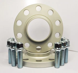 2 X 15Mm Écrous De Roue Hubcentriques Et Boulons Longs Pour VW, Audi (Argent) - Bild 1 von 4