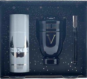 PACO RABANNE INVICTUS VICTORY ELIXIR 3 PCS SET PARFUM 3.4 Oz, DEODORANT, MINI - Picture 1 of 5