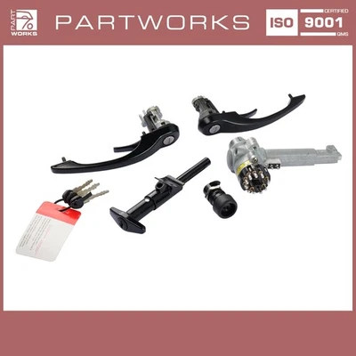 Lock set original Porsche 911 G 930 ignition lock door handles Black - Image 1 of 4