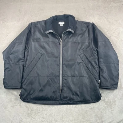 Chaqueta Deportiva Ermenegildo Zegna Hombres Grande Negra Cremallera Completa Bolsillos Malla Forrada $995 Foto 1 de 4