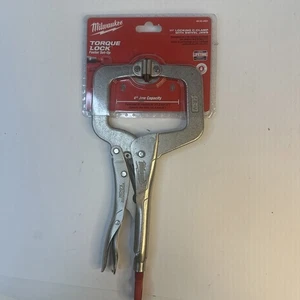 Milwaukee 48-22-3521 - 11" Torque Lock Locking C-Clamp Pliers with Swivel Jaws - Picture 1 of 7