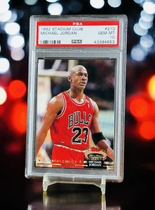Michael Jordan 1992-93 Topps Stadium Club Members Choice #210 PSA 10 GEM MINT - Imagen 1 de 2