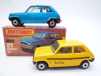 VINTAGE MATCHBOX SUPERFAST No.21f RENAULT 5TL PAIR / ONE ORIGINAL BOX 1978 - Image 1 of 4
