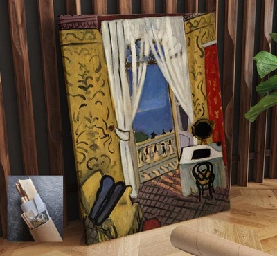 Henri Matisse 内饰带小提琴盒帆布墙艺术 24x30 英寸 — 第 1/4 张图片