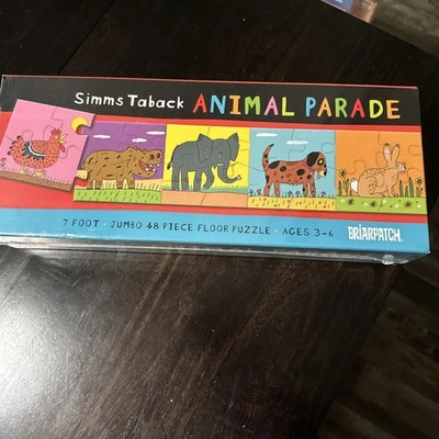 7 футов Jumbo 48 шт. напольная головоломка от Simms Taback Animal Parade новая/запечатанная - Изображение 1 из 3
