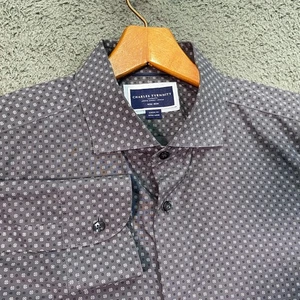 Camisa Charles Tyrwhitt Calce Clásico Informal Abotonada XL Gris Carbón Geométrica - Imagen 1 de 15