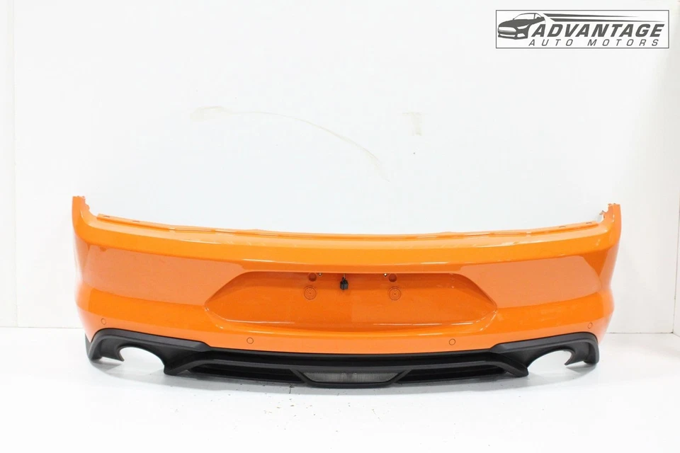 2018-2023 FORD MUSTANG REAR BUMPER COVER SHELL PANEL TWISTER ORANGE PEARL OEM - Image 1 of 4