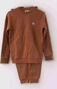 Adidas Sweatshirt Pants Set Girls Sz M Active Outfit Fleece NWT Athleisure Kids  - Picture 1 of 11