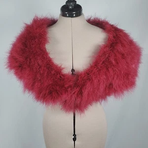Jocelyn Women’s Shrug One Size Pink Real Feathers Capelet Neiman Marcus - Picture 1 of 7