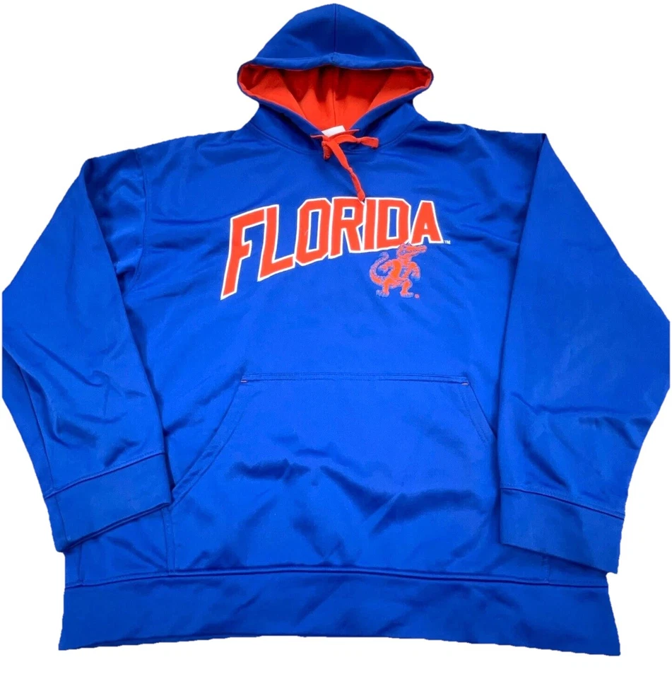 Florida Gators Hoodie Men XL Blue Sweatshirt Sweater Performance Sewn Logo  * - Image 1 of 4