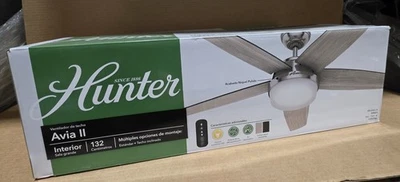 Hunter 59601 Avia II 52 inch LED Ceiling Fan with Light Remote Control - Image 1 of 4