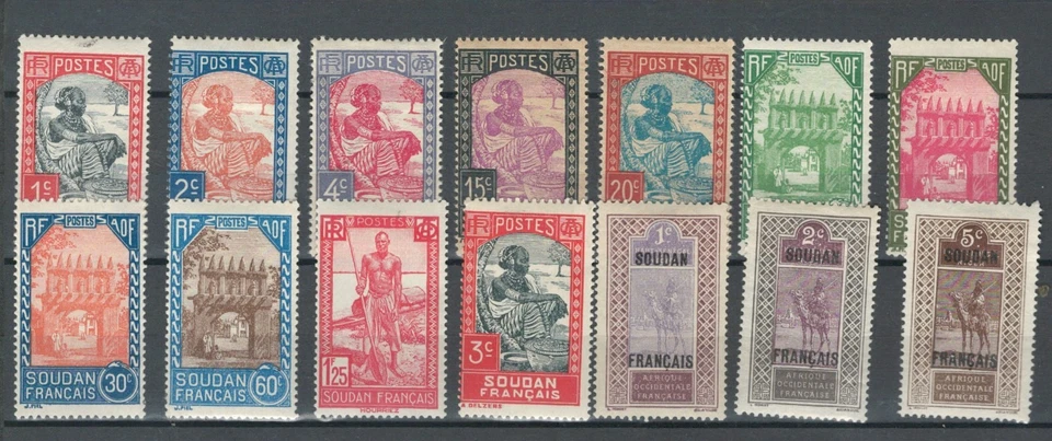 FRENCH COLONIES SELECTION MH WOMAN CAMELS HUNTING STAMPS LOT (FCOL 667) - Image 1 of 1