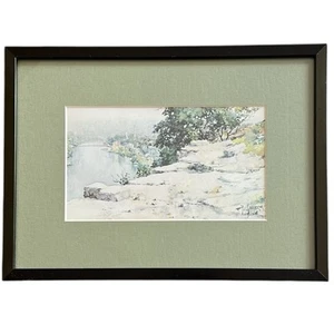 Vtg Paul Sawyier Galleries Framed Art Print Frankfort Reflections Ltd Ed Print - Picture 1 of 4