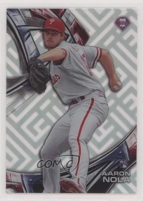 2016 Topps High Tek Pattern 1 Spiral Vortex/Maze Grid Aaron Nola Rookie RC - Image 1 of 2