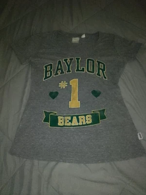 Camiseta Baylor Bears Mujer Junior Gris Manga Corta Cuello en V Mediana (A206) Foto 1 de 4