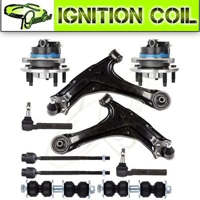 Complete 10 Front Wheel Bearing Control Arm Tie Rod For Oldsmobile Alero 1999-04 Foto 1 de 4