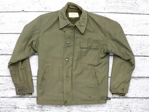 Lancer Clothing Corp Jacket Mens Med Green Cold Weather Permeable A-2 Military - Picture 1 of 11