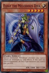 NECH-EN006 ELEGY THE MELODIOUS DIVA COMMON 1ST EDITION YuGiOh CARD - Picture 1 of 1