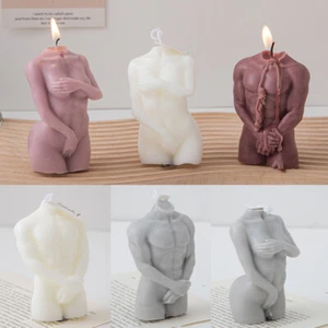 3D Sexy Male Female Naked Body Scented Candle Festival Rave Party Wax Handmade - Picture 1 of 20