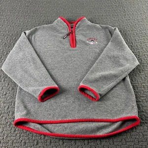Eeyore Sweatshirt Mens Large Gray Red Fleece Pullover Winnie The Pooh Disney - Picture 1 of 10