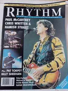 Rhythm Drum Magazine 02-1990 Paul McCartney. MR Big. Nana Vasconceles. VG. - Imagen 1 de 7