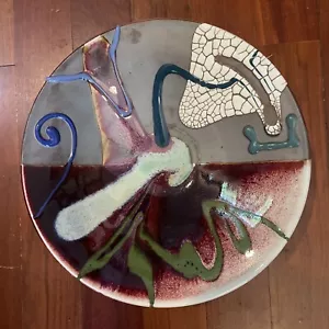 Matthew Patton ~ signiertes Studio Kunst Keramik glasierte Platte Orcas Insel Keramik WA - Bild 1 von 2