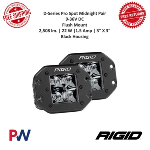 Rigid Industries | D-Series Pro Spot Midnight Flush Mount Pair | 22 W | 2508 lm. - Picture 1 of 12